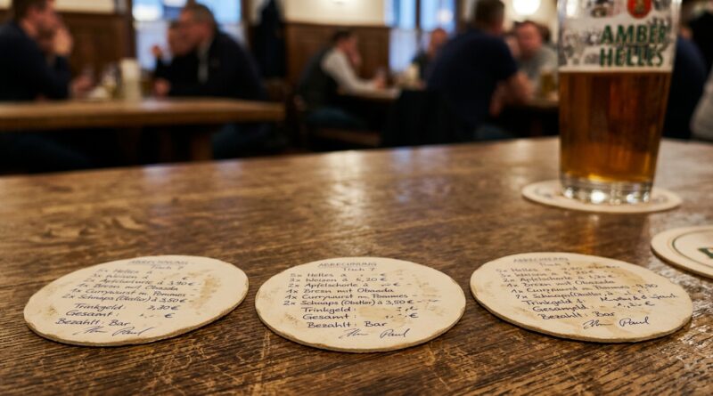 Bierdeckel Abrechnung